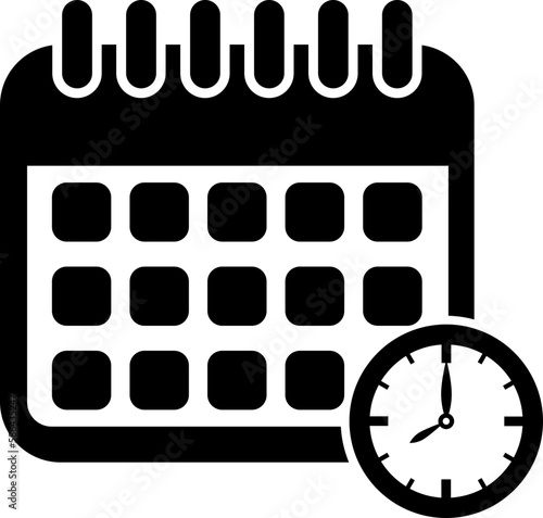 calendar and clock icon 8 o'clock