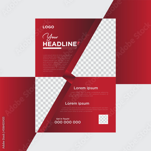 2023 best modern business flyer template design, vector illustrator photo