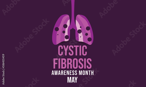 Vector National Cystic Fibrosis awareness month may. Template  background, banner, card, poster