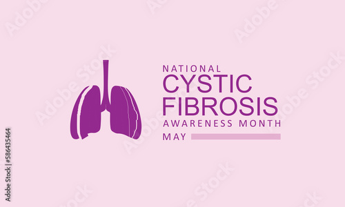 Vector National Cystic Fibrosis awareness month may. Template background, banner, card, poster
