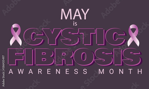 Vector National Cystic Fibrosis awareness month may. Template  background, banner, card, poster