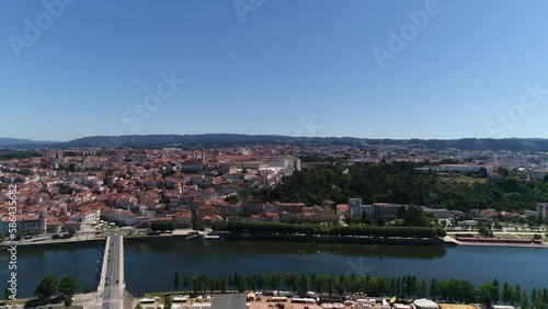 Coimbra Aerial View Portugal 4k