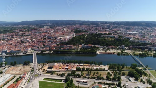 River Mondego with City of Coimbra in the Background Portugal