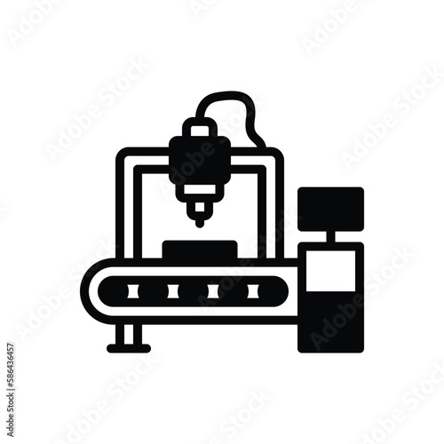 Black solid icon for manufacturers