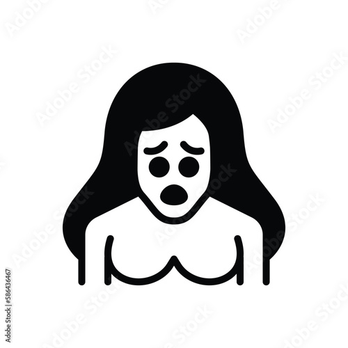Black solid icon for nervous
