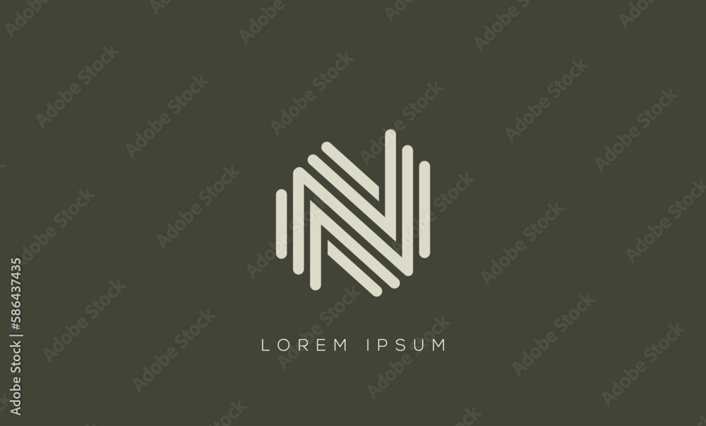 N Abstract letter logo and creative Line design. N Abstract letter logo and creative Line design.