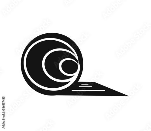 Rolls of black roof coating or bitumen isometric vector icon.