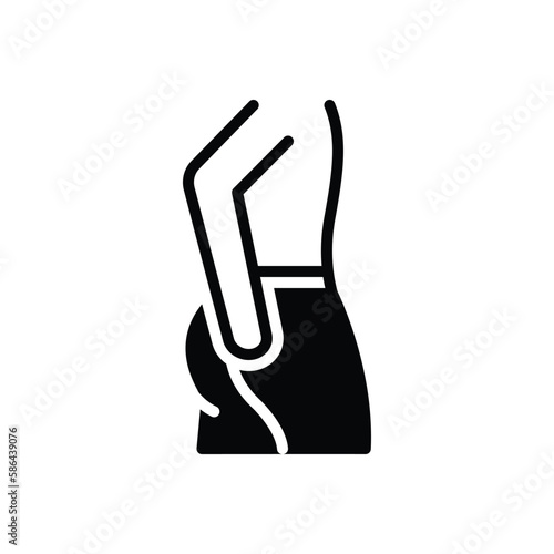 Black solid icon for anal