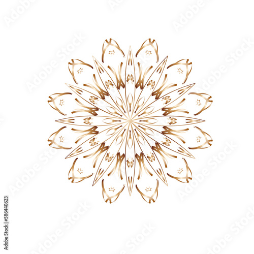 Golden mandala design