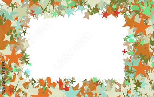 Background pattern abstract design texture. Border frame, transparent background. Theme is about feed, prints, stars, lynx, fox, parrot, effects, owl, cat, shapes, nature, animal tracks