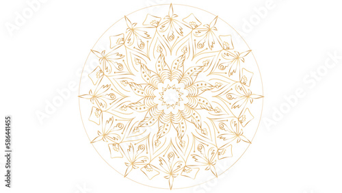 Golden mandala design 