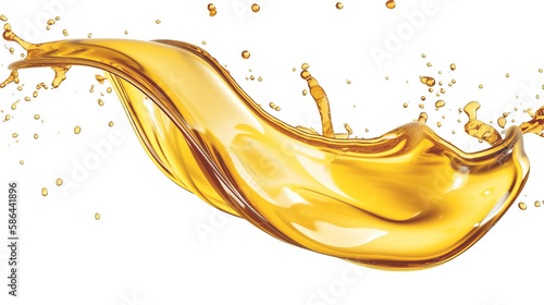 oil splash isolated on transparent background