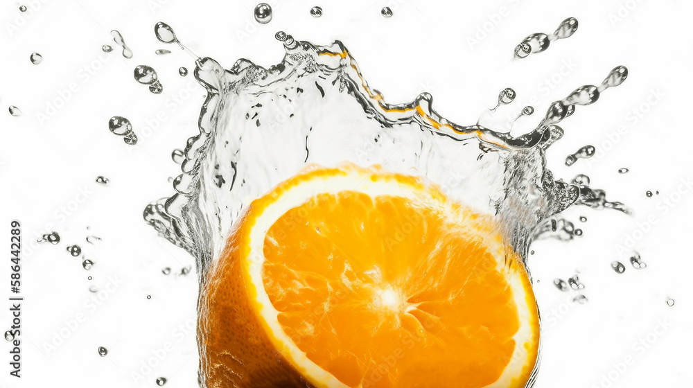 orange and water splash orange and water splash