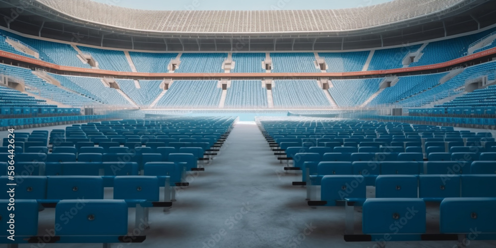 Obraz premium Stadium seating. front view Generative AI