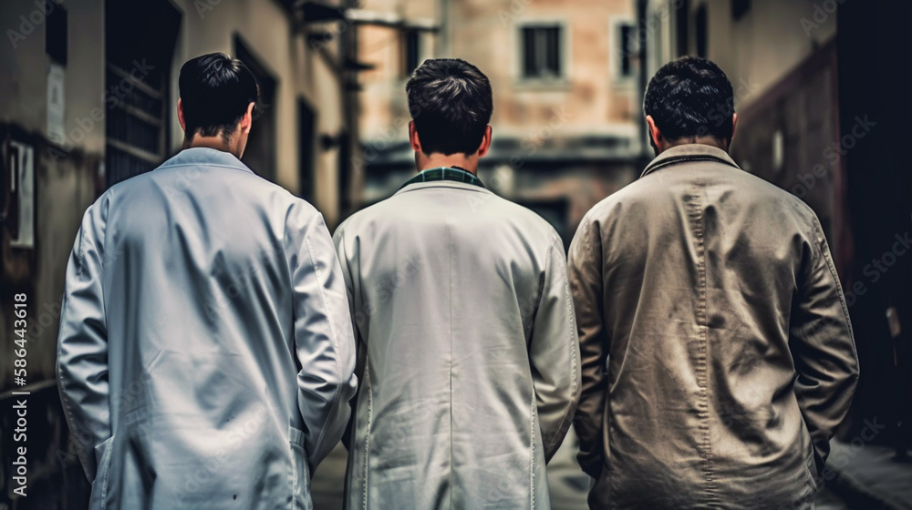 clinic, profession, people, healthcare and medicine concept - medic or doctor walking to help. Generative ai clinic, profession, people, healthcare and medicine concept - medic or doctor walking to help. Generative ai