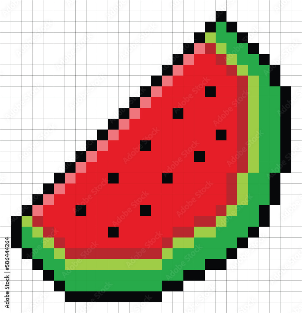 watermelon cross stitch pattern vector