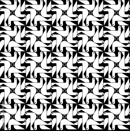 Dove geometric pattern seamless. pigeon background