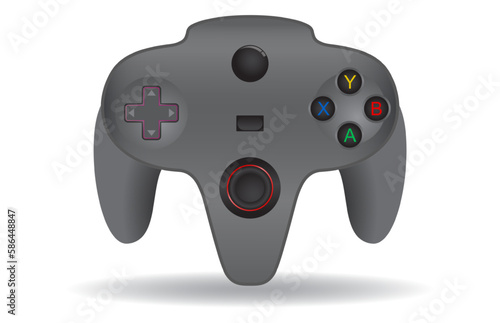 set of gamepads console retro for pc games isolated. 