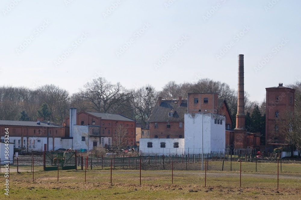 Big complex of brick farm buildings in Boleslawowo, Kociewie, Pomerania, Poland Big complex of brick farm buildings in Boleslawowo, Kociewie, Pomerania, Poland