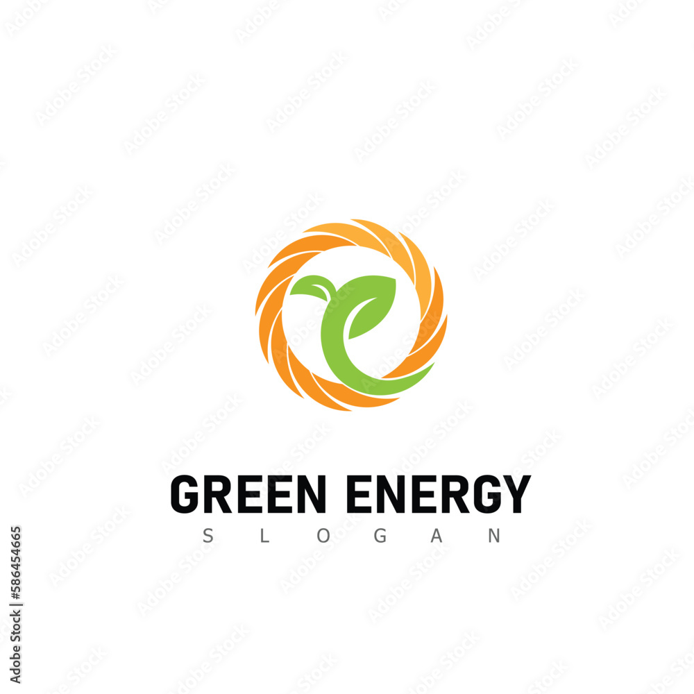 Green Energy Logo designs concept vector, Leaf
