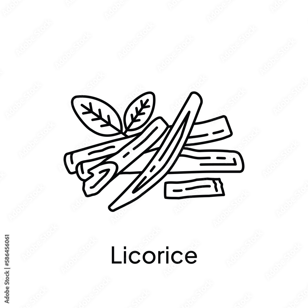 Licorice Root Natural Ingredient Illustration Design