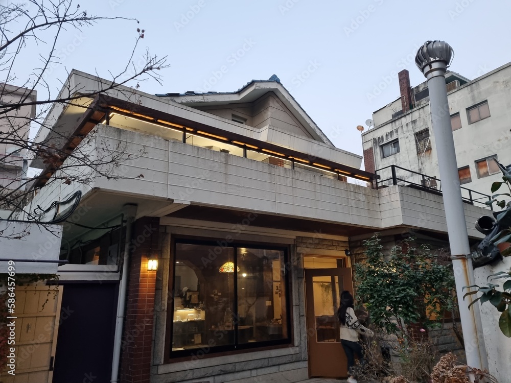 Naklejka premium 한국전통가옥