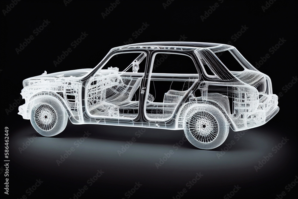 Automotive diagnostics in digital futuristic style. oncept for auto