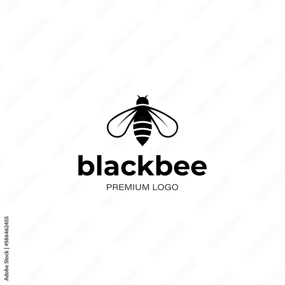 Fototapeta premium Honeybee Bee logo design vector illustration template