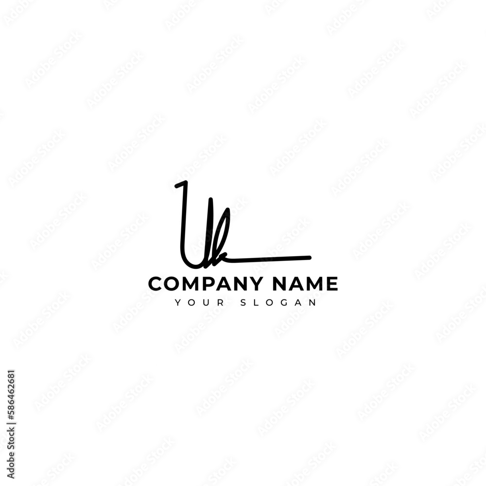 Uk Initial signature logo vector design Uk Initial signature logo vector design