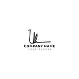 Uk Initial signature logo vector design