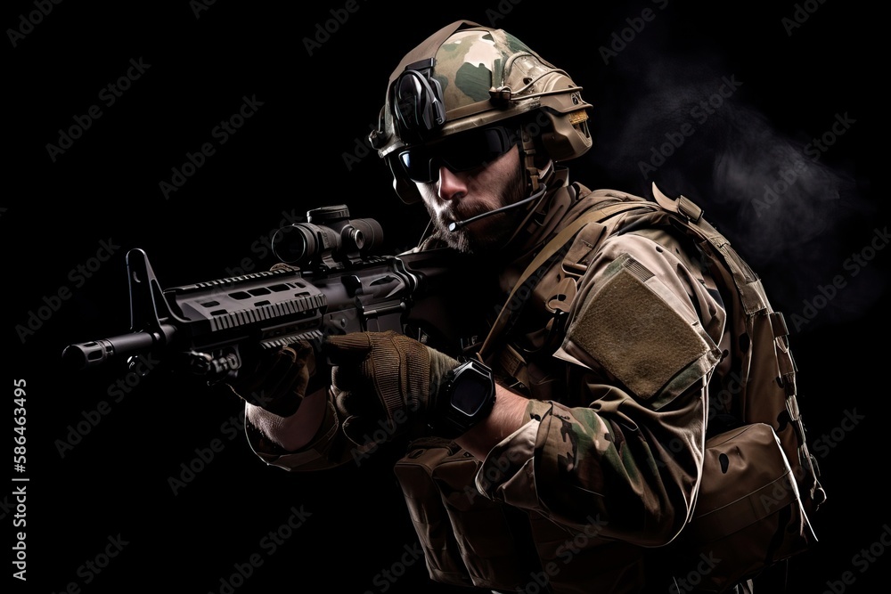 Special Armed Forces. Photo generative AI Special Armed Forces. Photo generative AI