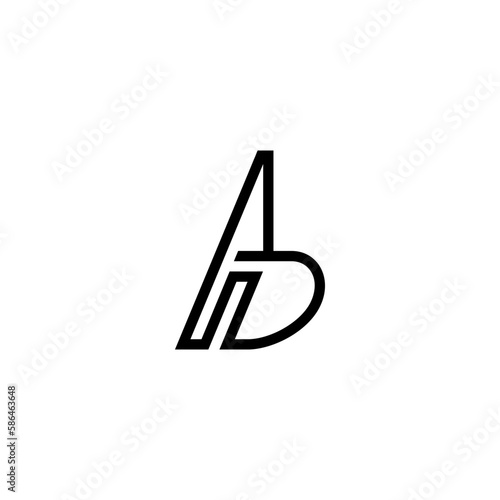 Premium design Logo with initial, letter, alphabet AD for company branding and other photo