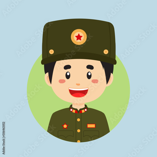 Avatar of a North Korea's Military Character