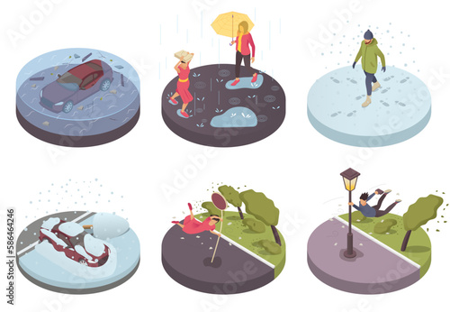 Bad Weather Isometric Compositions