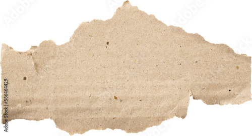 Wallpaper Mural Brown Cardboard paper piece isolated on white background Torontodigital.ca