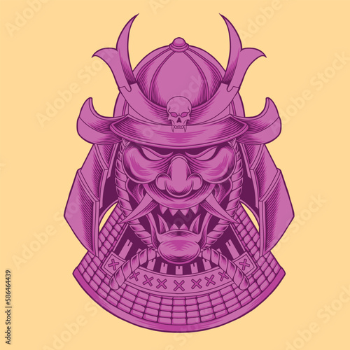 oni mask skull purple photo