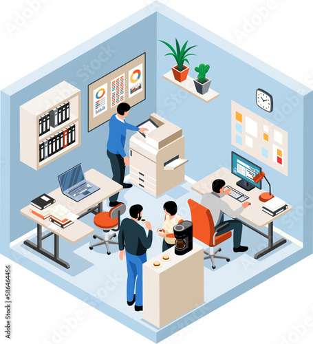 Office People Isolated Isometric Object