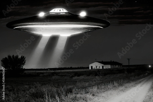 Dramatic Portrayal of the 1957 Levelland UFO Case Generative AI