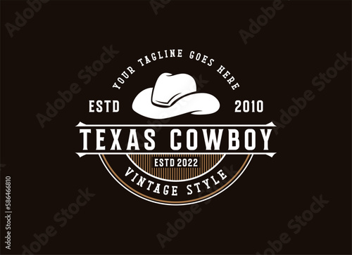 Vintage Cowboy Hat Logo Design