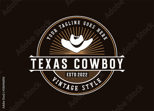 Vintage Cowboy Hat Logo Design