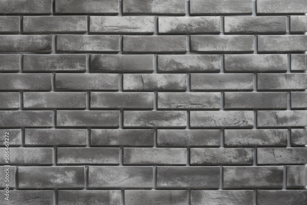 Fototapeta premium monochromatic brick wall texture. Generative AI