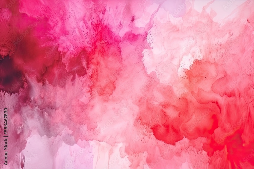 vibrant pink and red abstract painting hanging on a crisp white wall. Generative AI vibrant pink and red abstract painting hanging on a crisp white wall. Generative AI