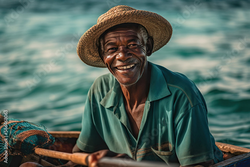 Jamaica's Fisherman: Discovering the Hidden Gems of Montego Bay, a Photo Story of a Traditional Way of Life - AI Generative photo