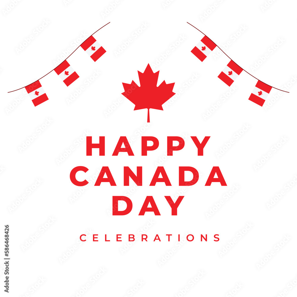 Canada day celebrations design template