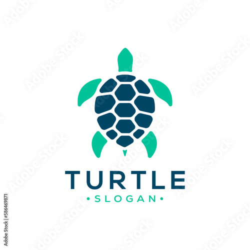 Turtle logo design. Sea Turtle logo design. Turtle icon vector template.