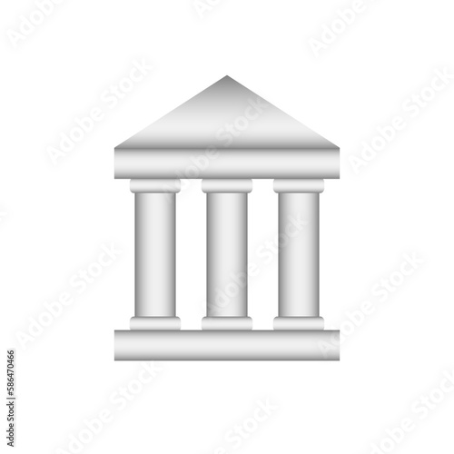 Bank icon on white.