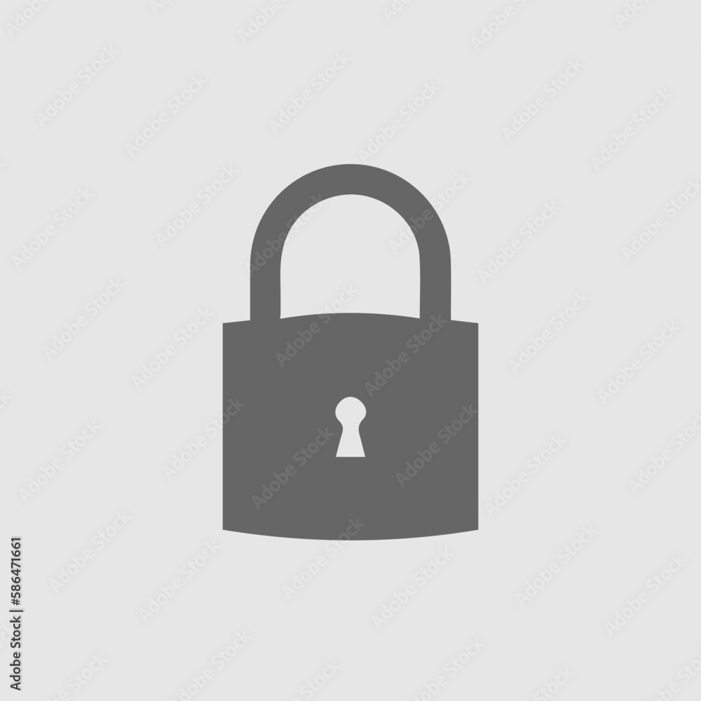 Lock vector icon eps 10. Simple isolated illustration. Lock vector icon eps 10. Simple isolated illustration.