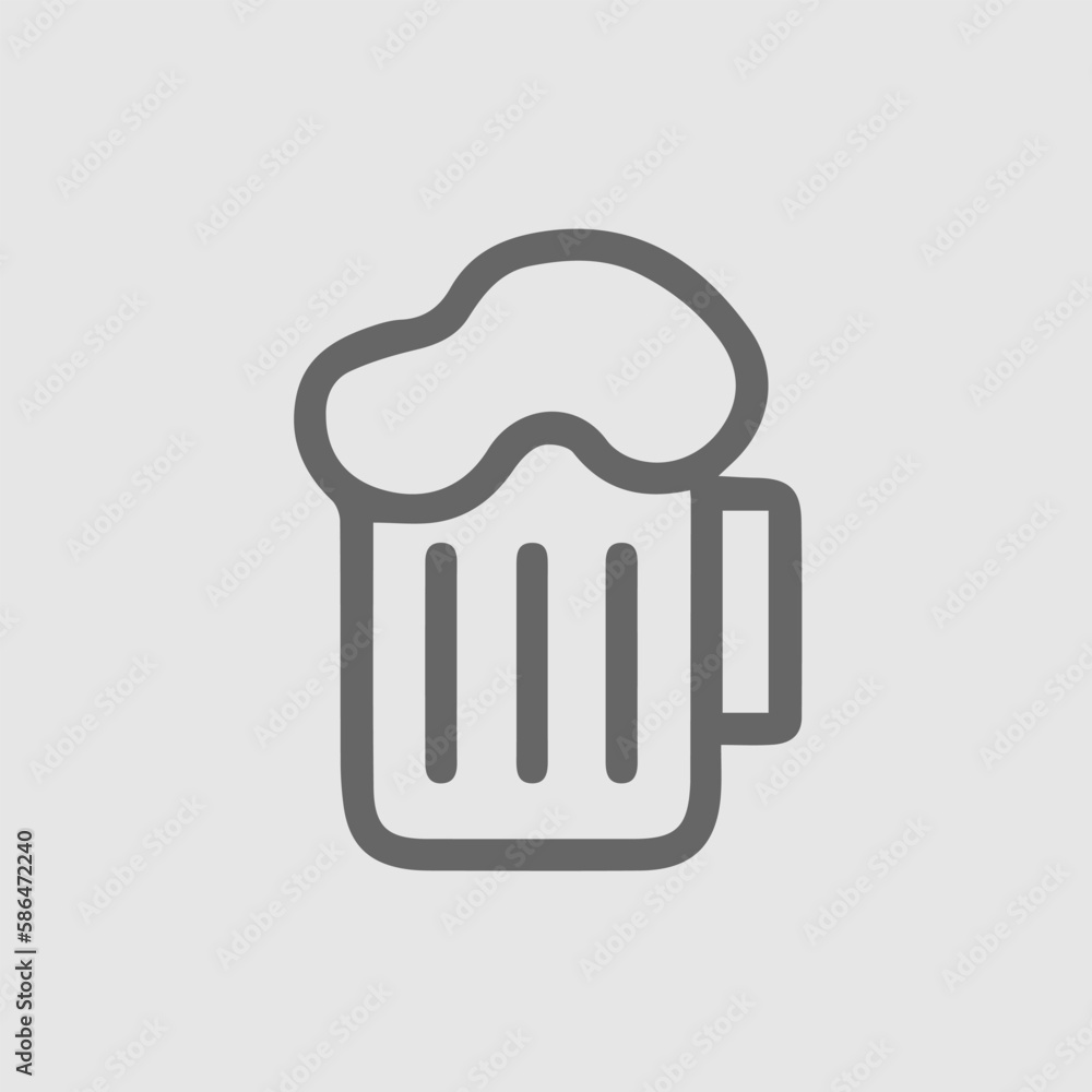 Beervector icon. Mug of beer simple isolated logo symbol. Brewery logo vector icon. Beervector icon. Mug of beer simple isolated logo symbol. Brewery logo vector icon.