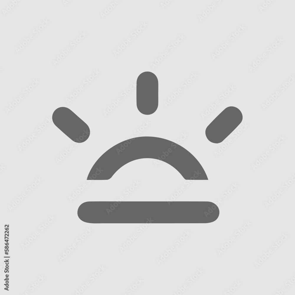 Sunrise or Sunset vector icon EPS 10. Simple isolated logo. Sunrise or Sunset vector icon EPS 10. Simple isolated logo.
