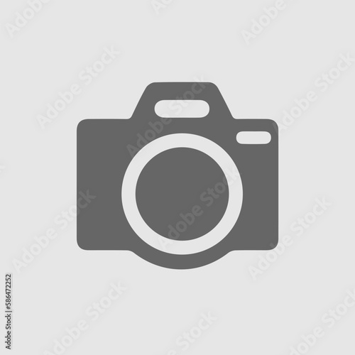 Photo camera vector icon. Simple isolated sign. Picture photo logo vector icon.